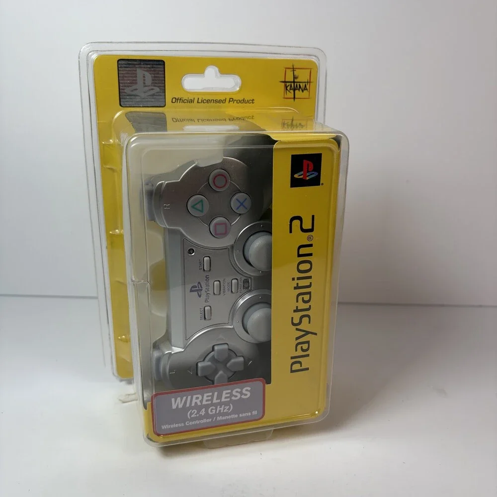Katana Wireless Controller for PlayStation 2 PS2 Silver New Sealed 2.4 GHz